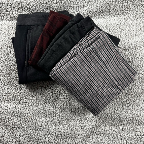 LOFT Pants - LOFT Women's Black, Red, and Gray Leggings size 12/L